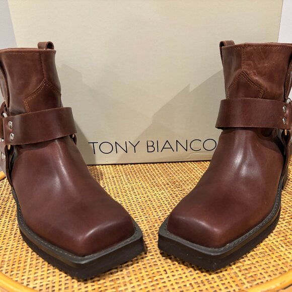 Tony Bianco Shoes - Tony Bianco Bikey Saddle Wax Leather Moto Boot